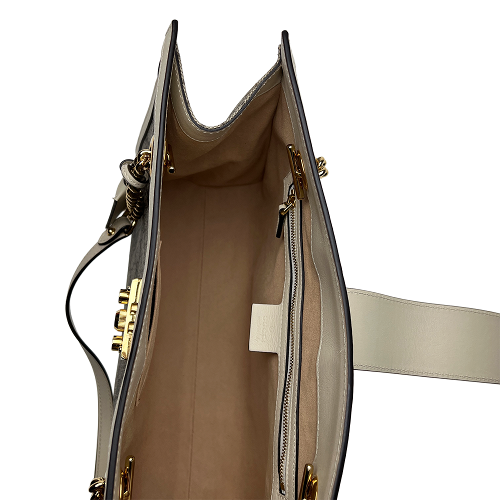 パドロック GG ミディアム チェーンショルダーバッグ ベージュ ゴールド金具 479197