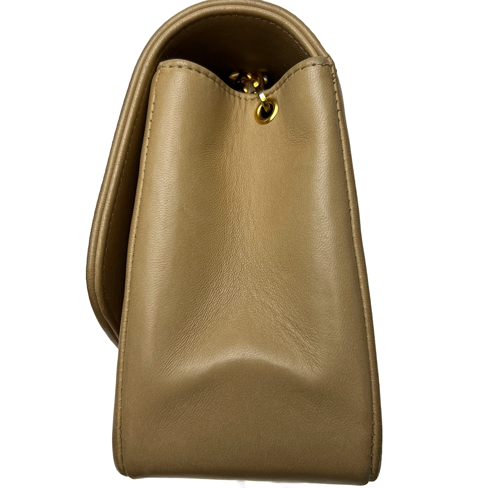 マトラッセ ダイアナ チェーンショルダー ベージュ ラムスキン