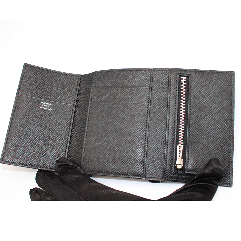 エルメス ベアンコンパクト ブラック/シルバー金具 エプソン