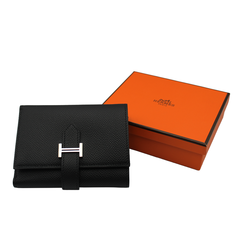 エルメス ベアンコンパクト ブラック/シルバー金具 エプソン