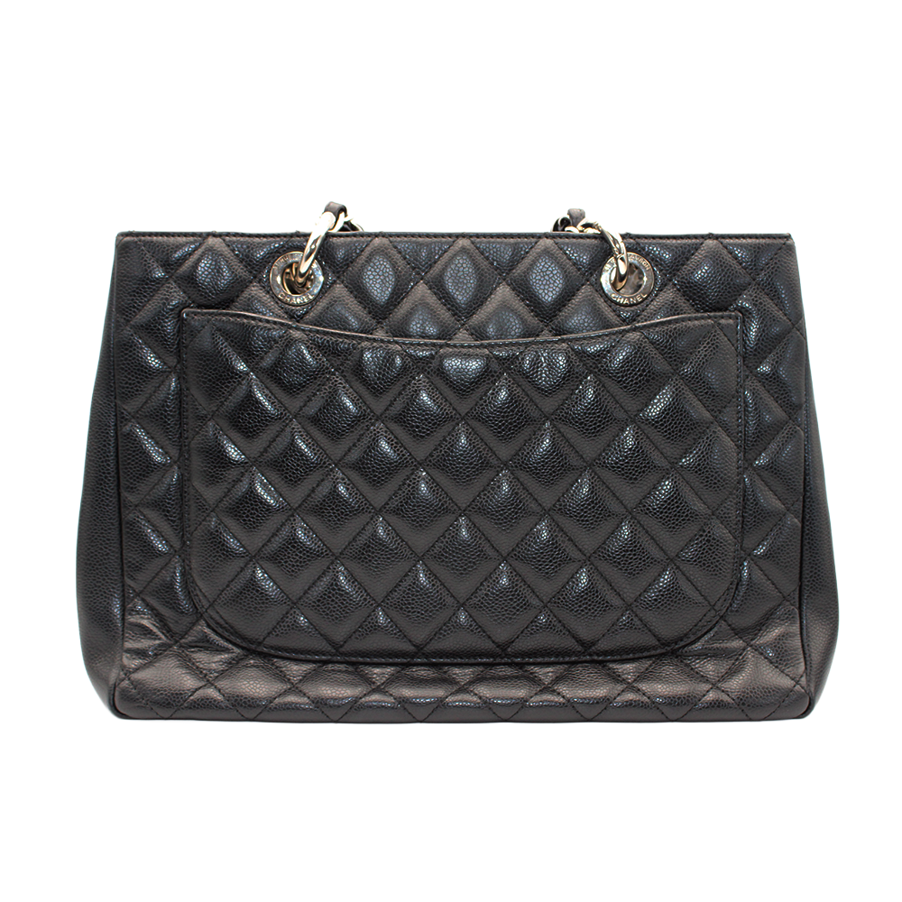 GST ラージチェーントートバッグ キャビンスキン ブラック