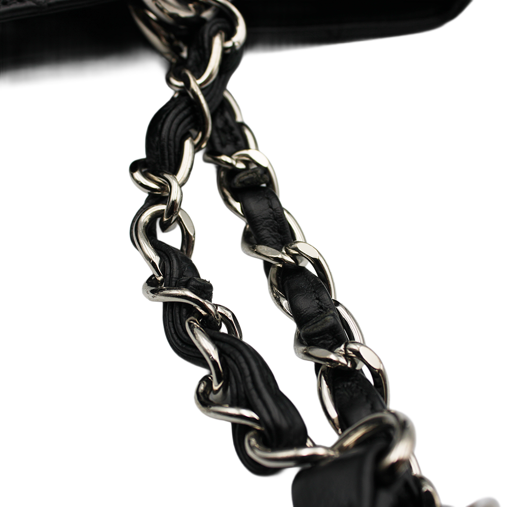 GST ラージチェーントートバッグ キャビンスキン ブラック