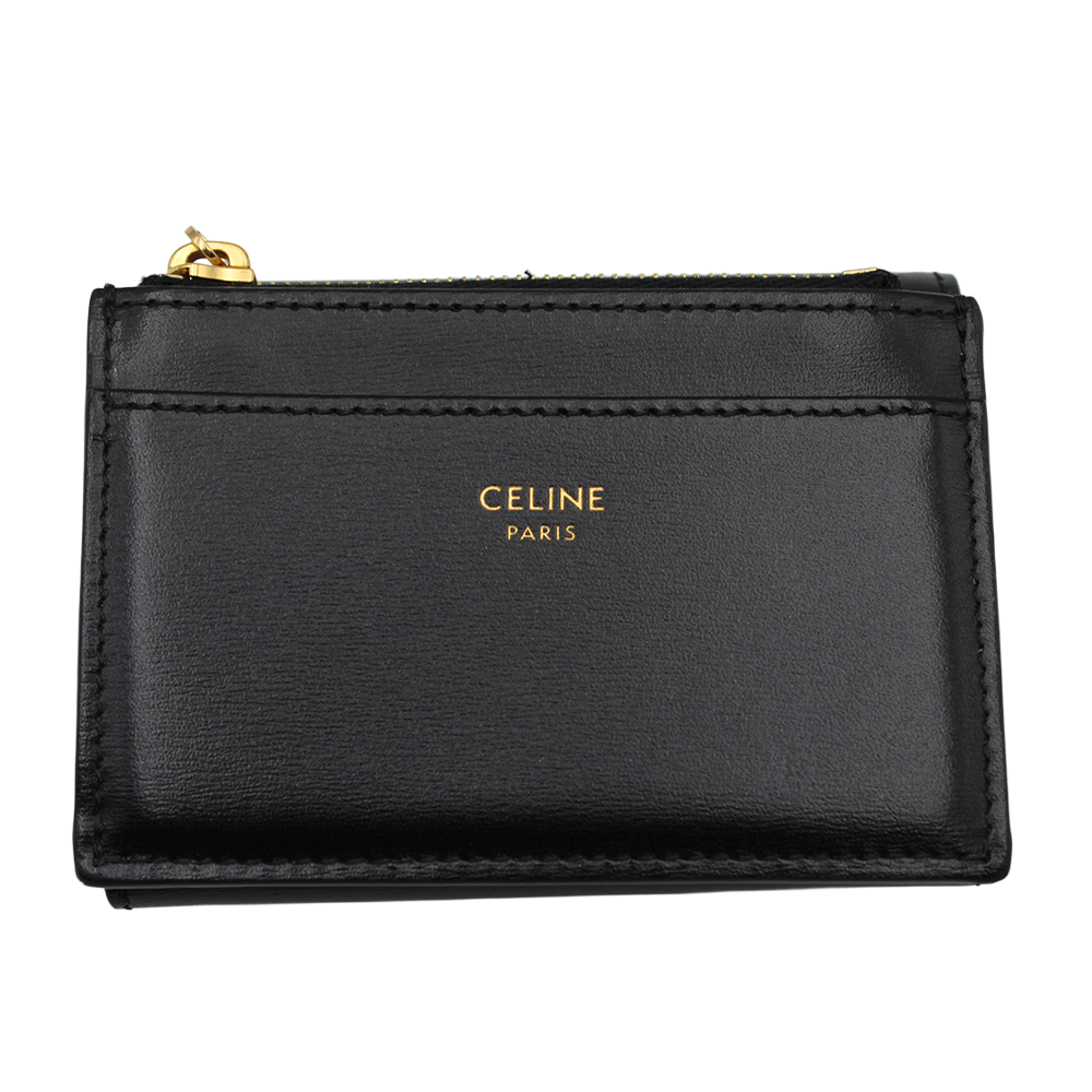 トリオンフ スモールフラップウォレット カーフスキン ブラック