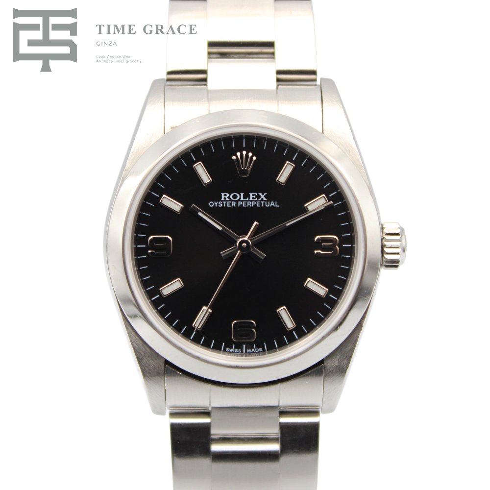 オイスターパーペチュアル　ボーイズ　黒文字盤