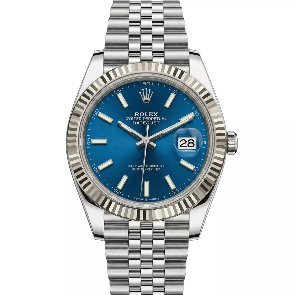 デイトジャスト 41 126334 ブライトブルー ジュビリーブレス