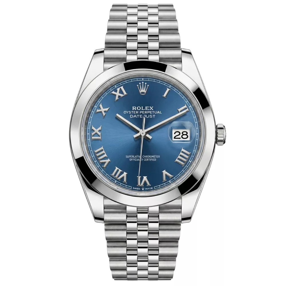 デイトジャスト 41 126300 アズーロブルー ローマン ジュビリーブレス