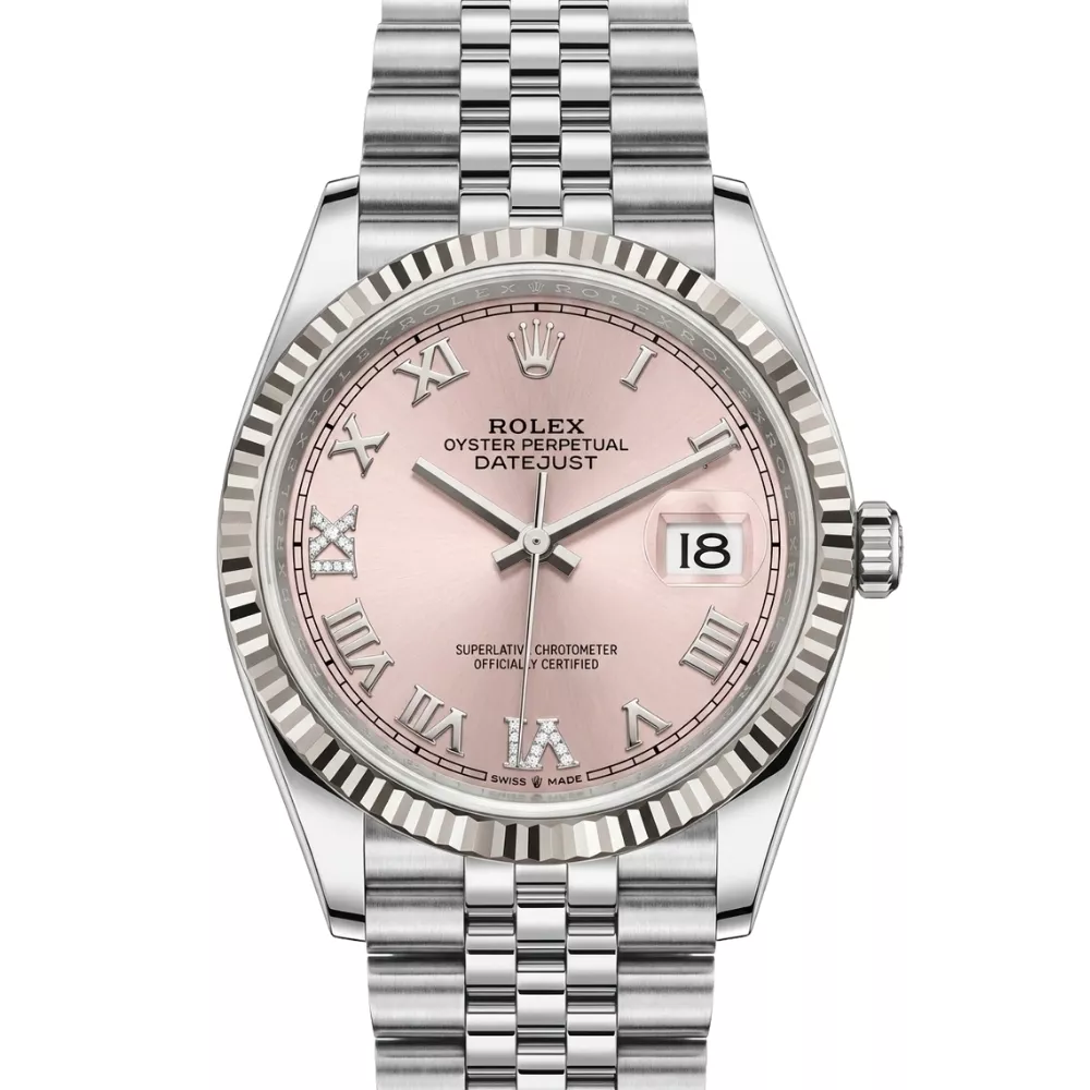 デイトジャスト 36 126234 ピンクVI/IXダイヤ ジュビリーブレス