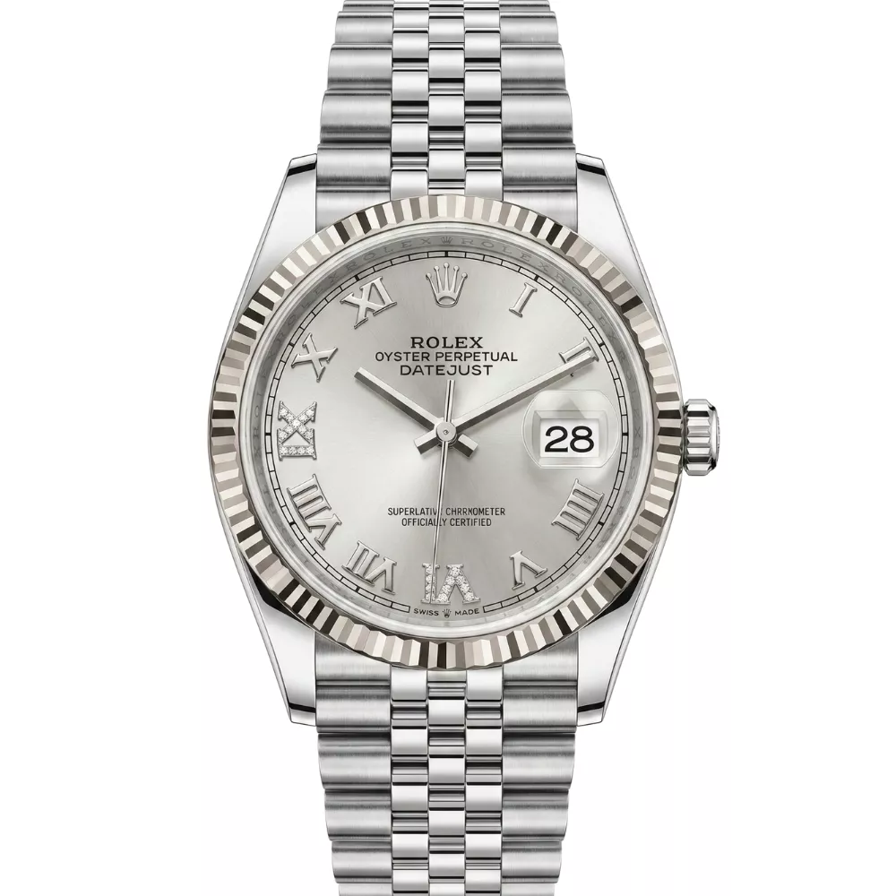 デイトジャスト 36 126234 シルバーVI/IXダイヤ ジュビリーブレス