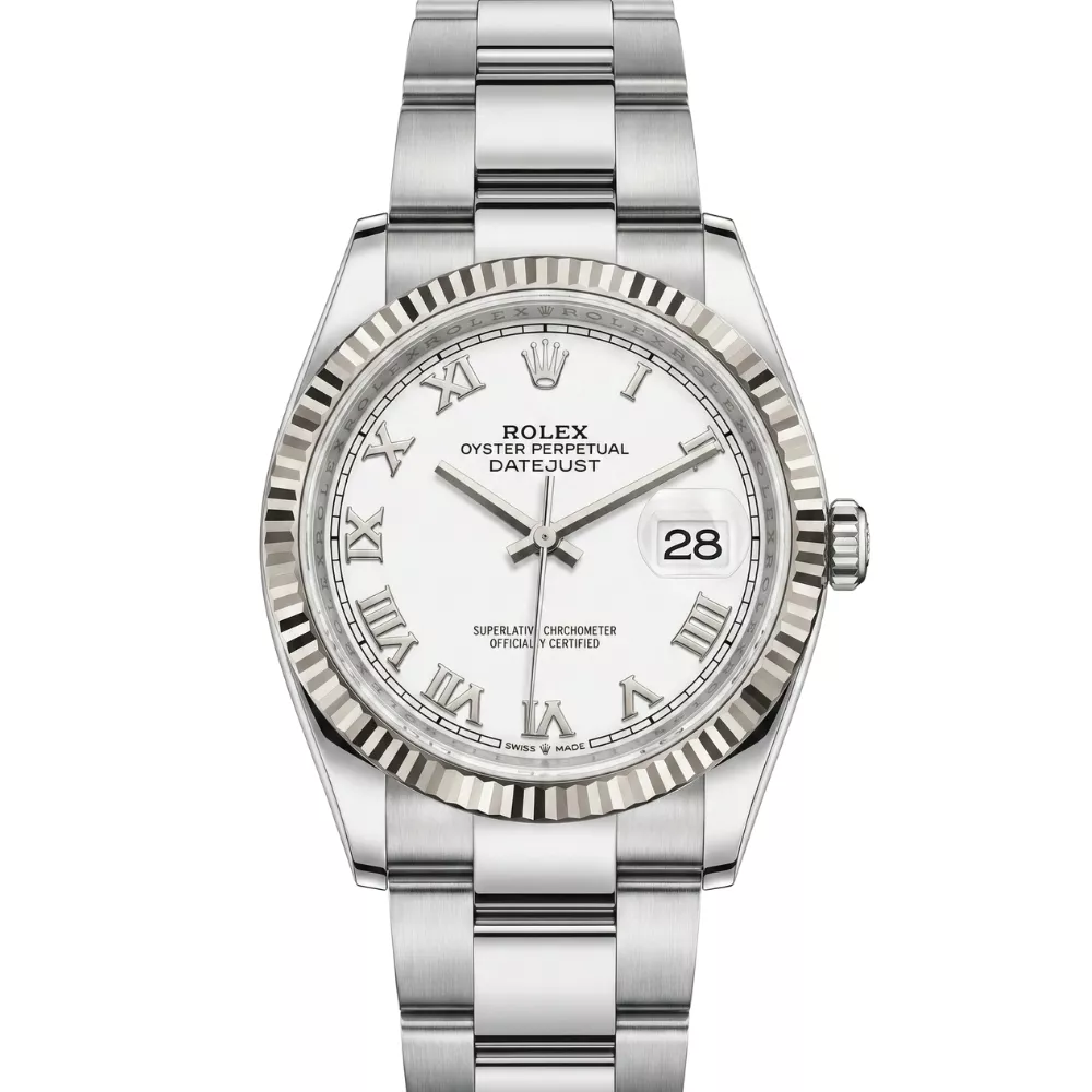 デイトジャスト 36 126234 ホワイトローマン オイスターブレス