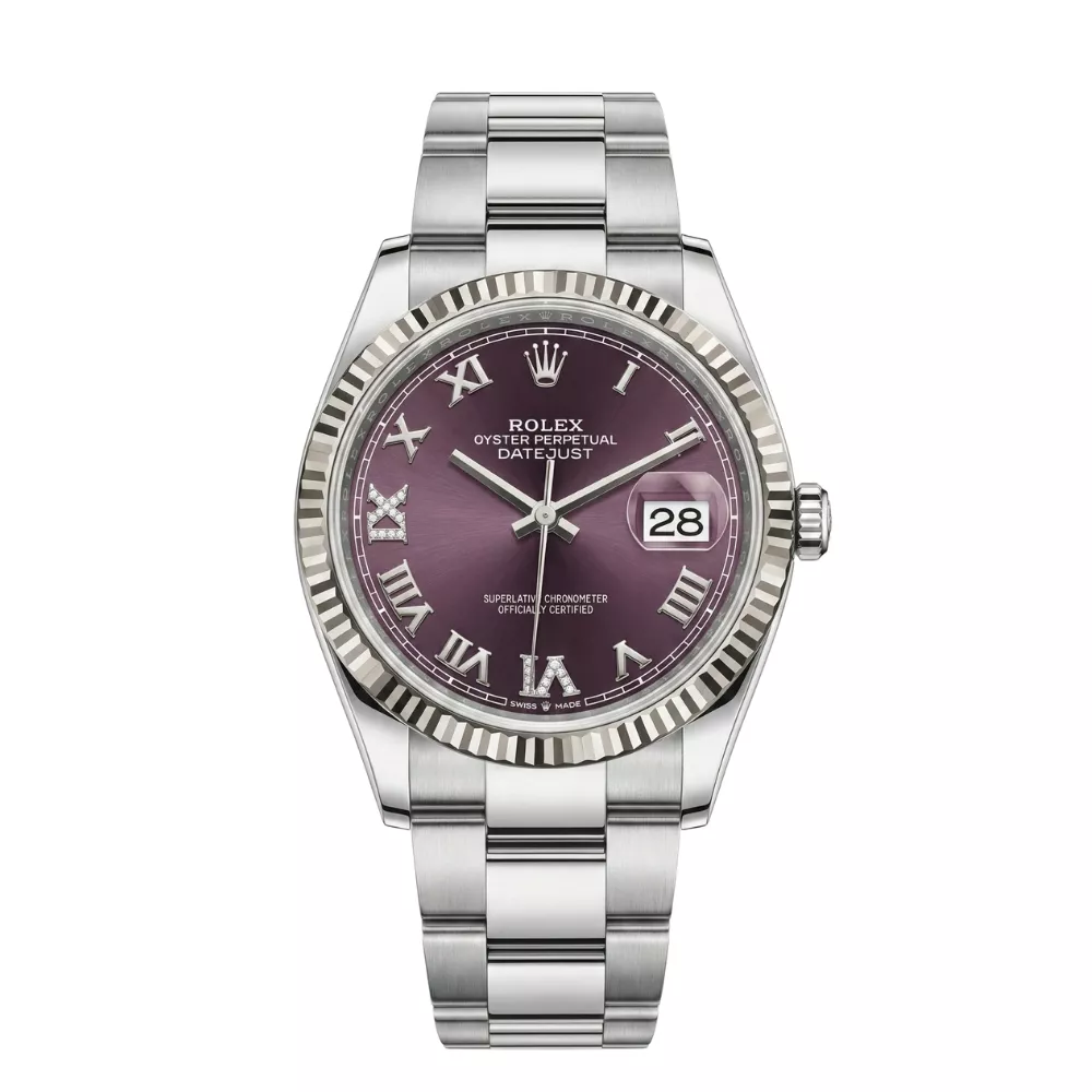 デイトジャスト 36 126234 オーベルジーヌVI/IXダイヤ オイスターブレス