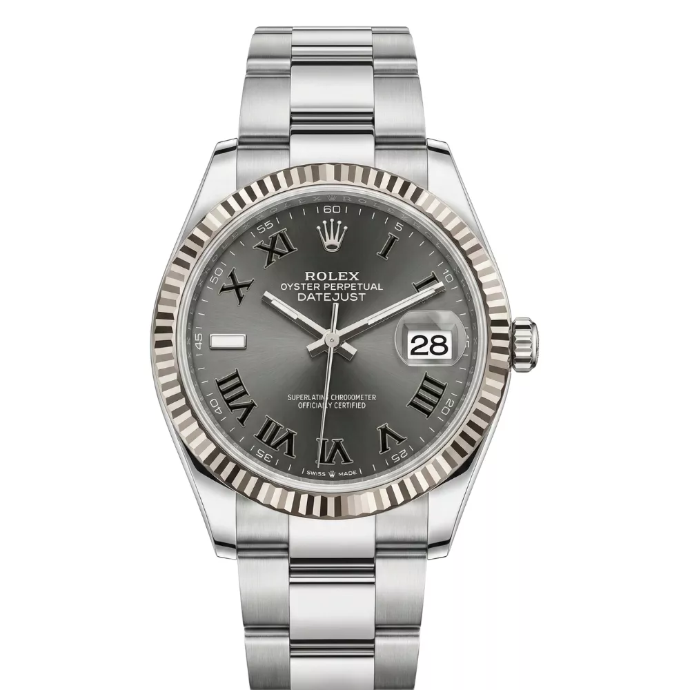 デイトジャスト 31 278274 ダークグレー ローマンオイスターブレス