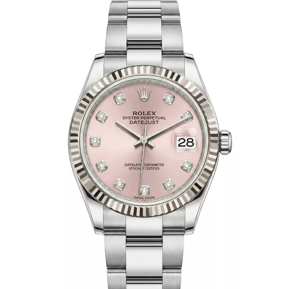 デイトジャスト 31 278274 ピンク 10Pダイヤ オイスターブレス