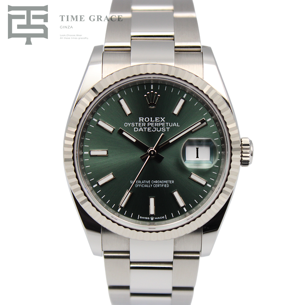 デイトジャスト 36 126234 ミントグリーン オイスターブレス