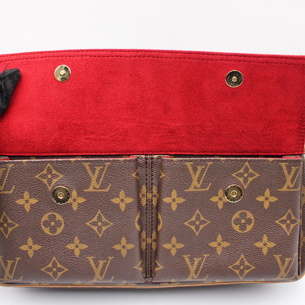 ヴィバシテMM モノグラム ショルダーバッグ バッグ PVCコーティングキャンバス レザー ブラウン系 M51164