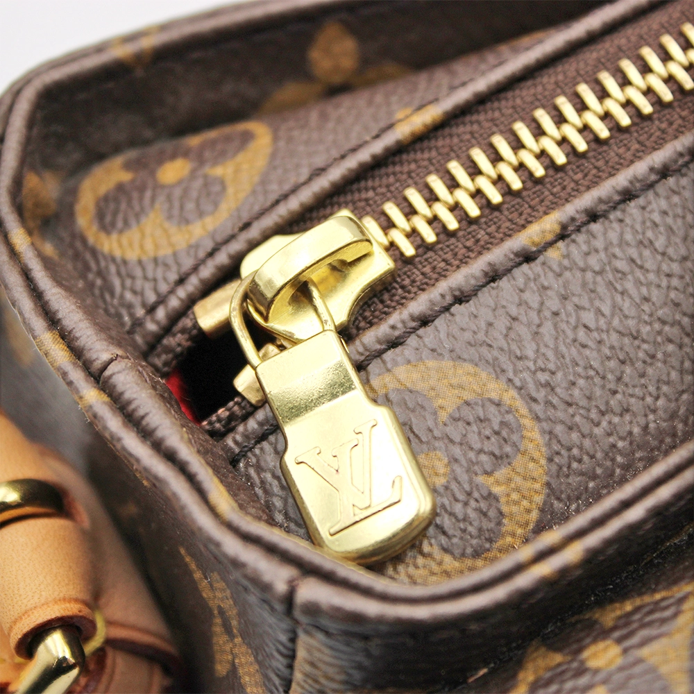 ヴィバシテMM モノグラム ショルダーバッグ バッグ PVCコーティングキャンバス レザー ブラウン系 M51164