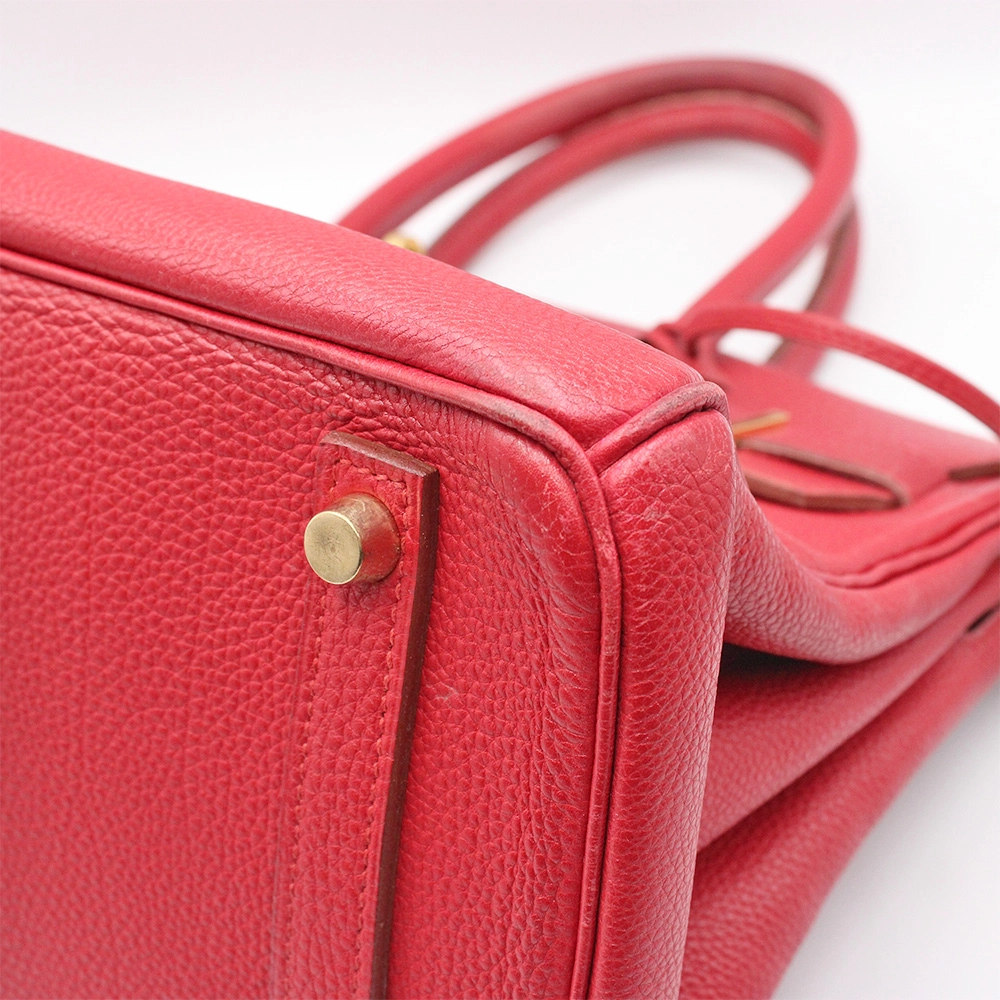 エルメス バーキン30 ルージュカザック トゴ ゴールド金具 ▢F刻