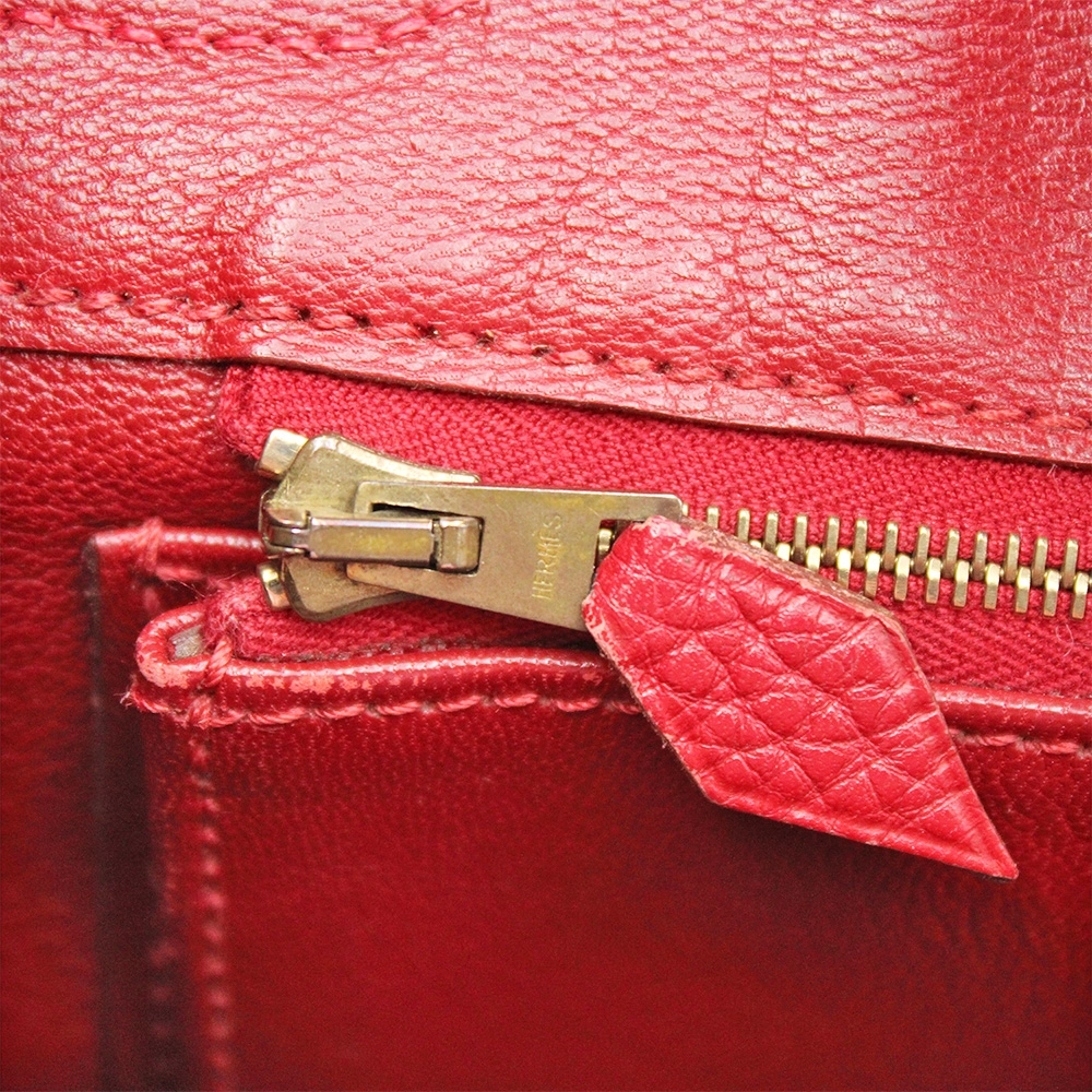 エルメス バーキン30 ルージュカザック トゴ ゴールド金具 ▢F刻
