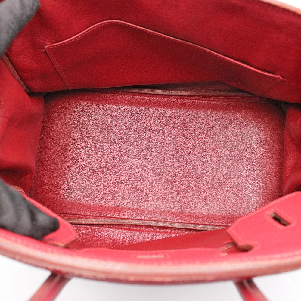 エルメス バーキン30 ルージュカザック トゴ ゴールド金具 ▢F刻