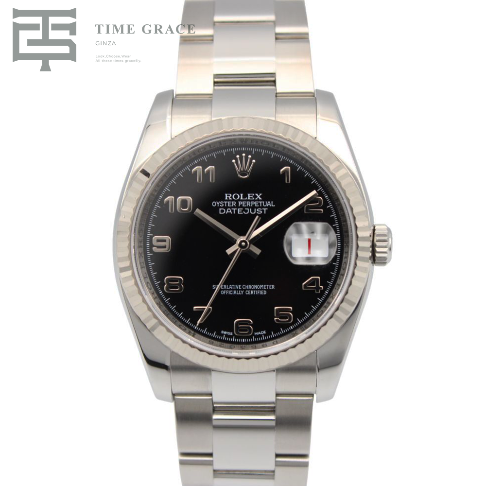 デイトジャスト 116234 ブラック オイスターブレス