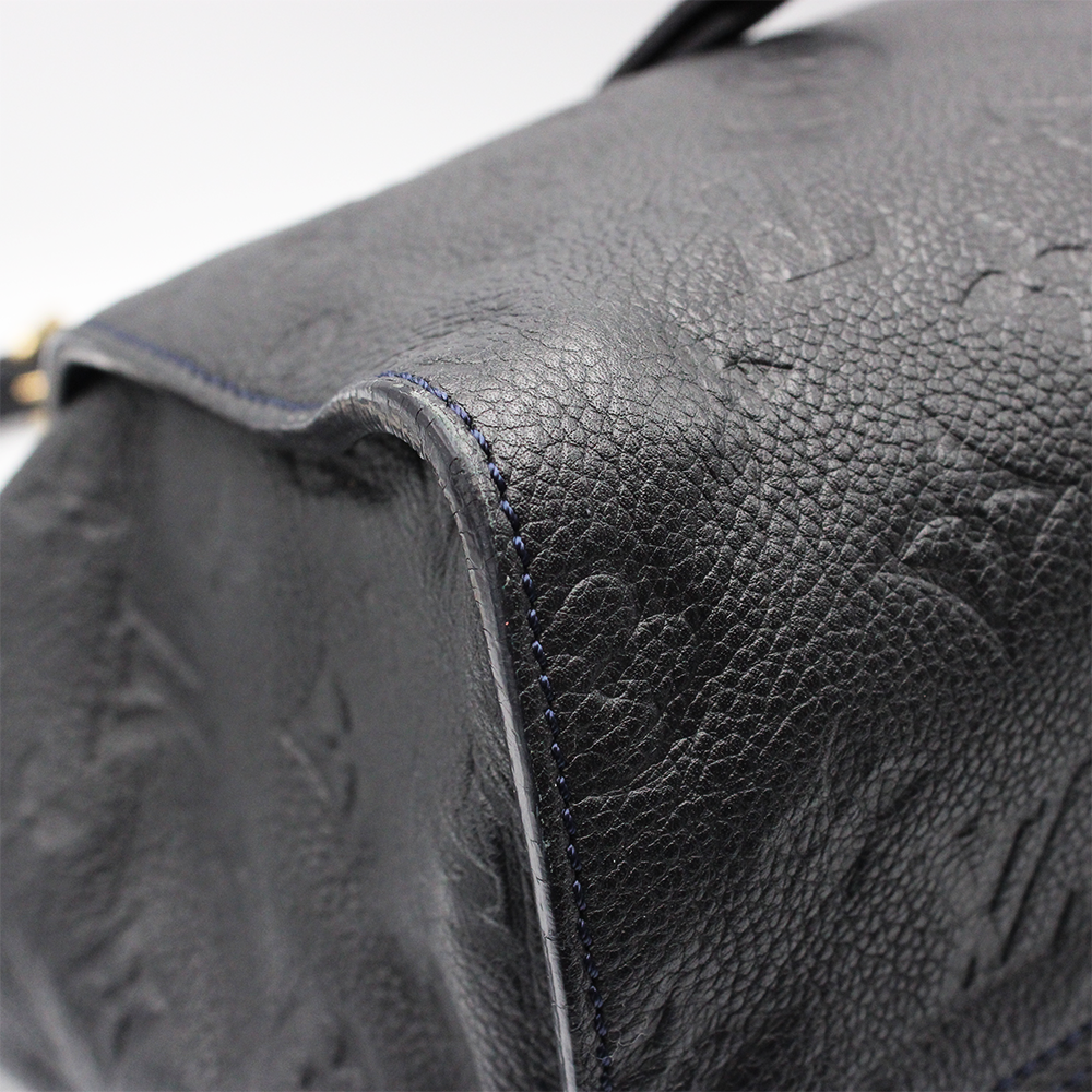 モノグラムアンプラント ルミニューズPM トートバッグ 2WAY ショルダーバッグ レザー アンフィニ 濃紺