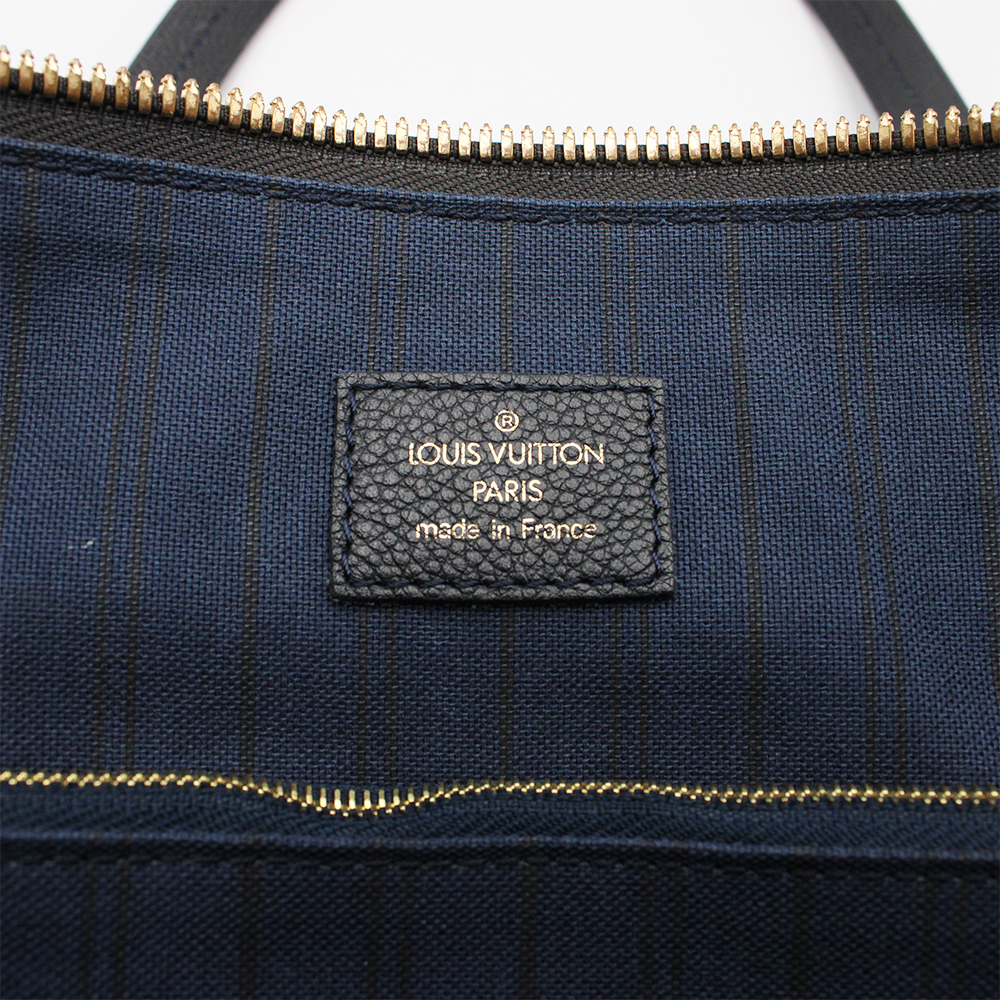 モノグラムアンプラント ルミニューズPM トートバッグ 2WAY ショルダーバッグ レザー アンフィニ 濃紺