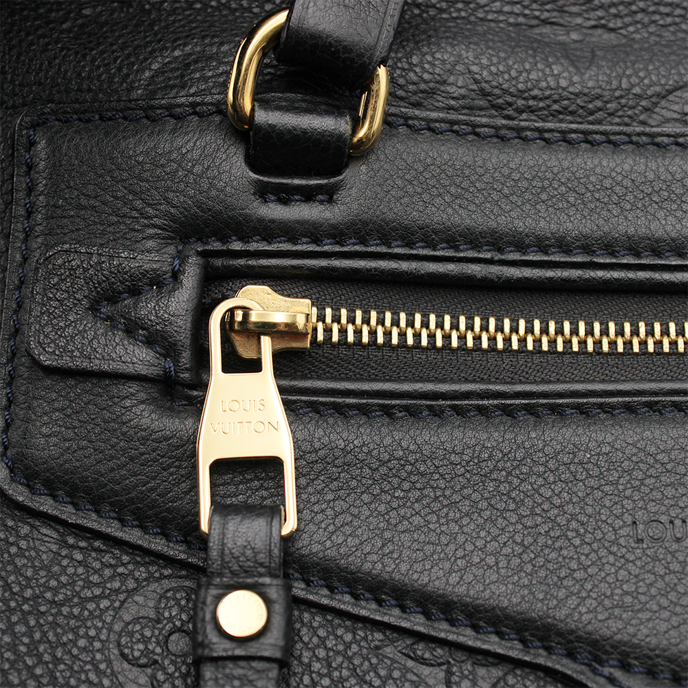 モノグラムアンプラント ルミニューズPM トートバッグ 2WAY ショルダーバッグ レザー アンフィニ 濃紺