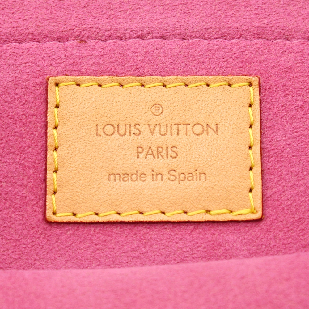 モノグラムデニム ミニプリーティ ハンドバッグ ショルダーバッグ ワンショルダー セミショルダー ピンク