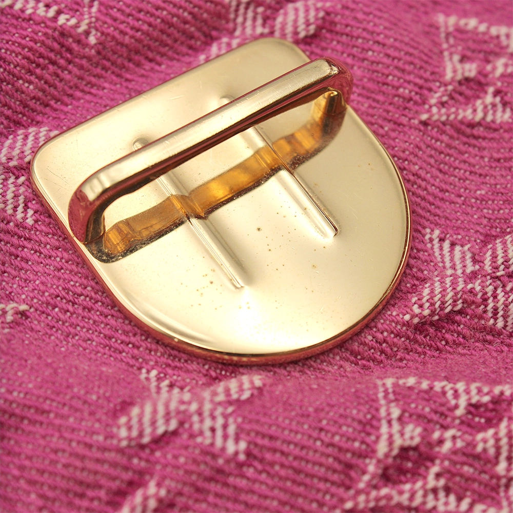 モノグラムデニム ミニプリーティ ハンドバッグ ショルダーバッグ ワンショルダー セミショルダー ピンク