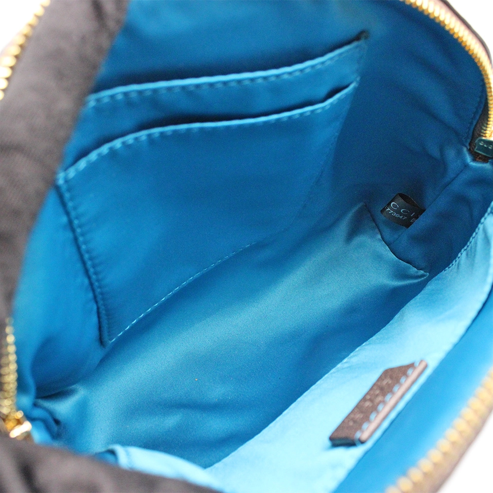 GGスプリーム オフィディア PVCxレザー ショルダーバッグ ブラウン  499621