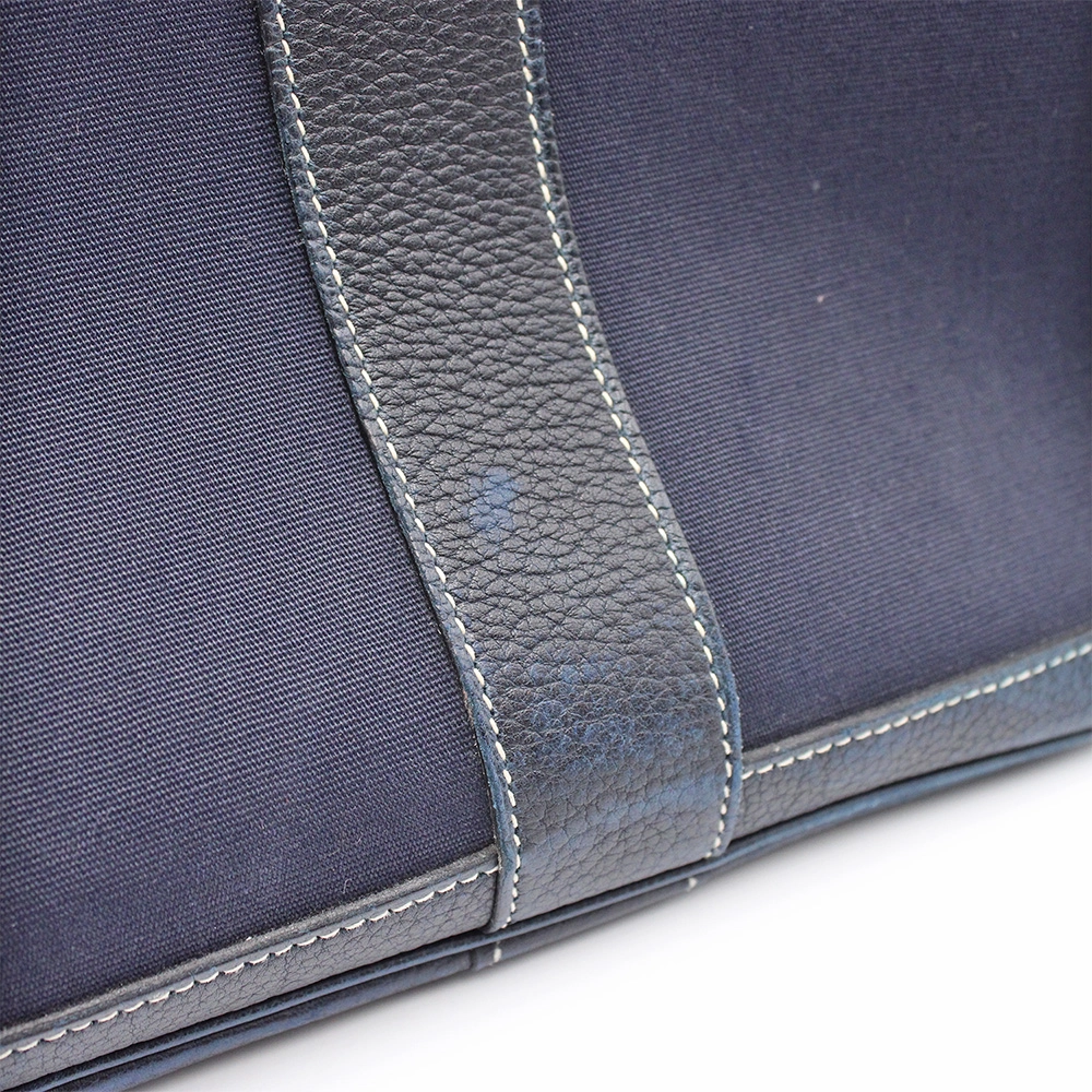 ガーデンパーティPM トートバッグ ハンドバッグ トワルオフィシエ キャンバス レザー ネイビー 紺 シルバー金具