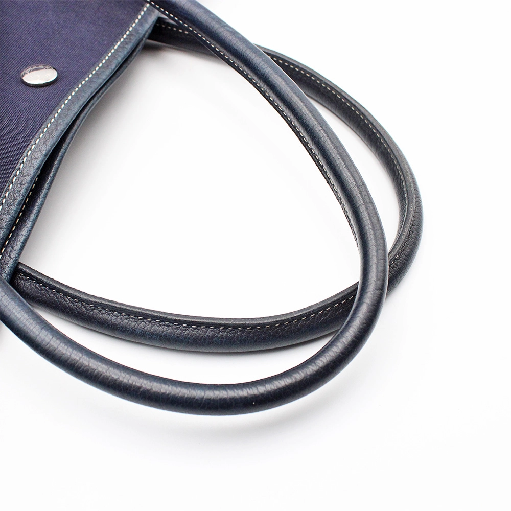 ガーデンパーティPM トートバッグ ハンドバッグ トワルオフィシエ キャンバス レザー ネイビー 紺 シルバー金具