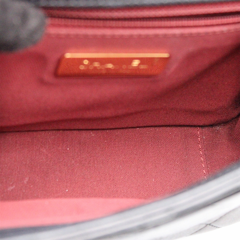 シャネル マトラッセ トップハンドル フラップバッグ 黒 ゴールド金具 レディース ラムスキン ショルダーバッグ