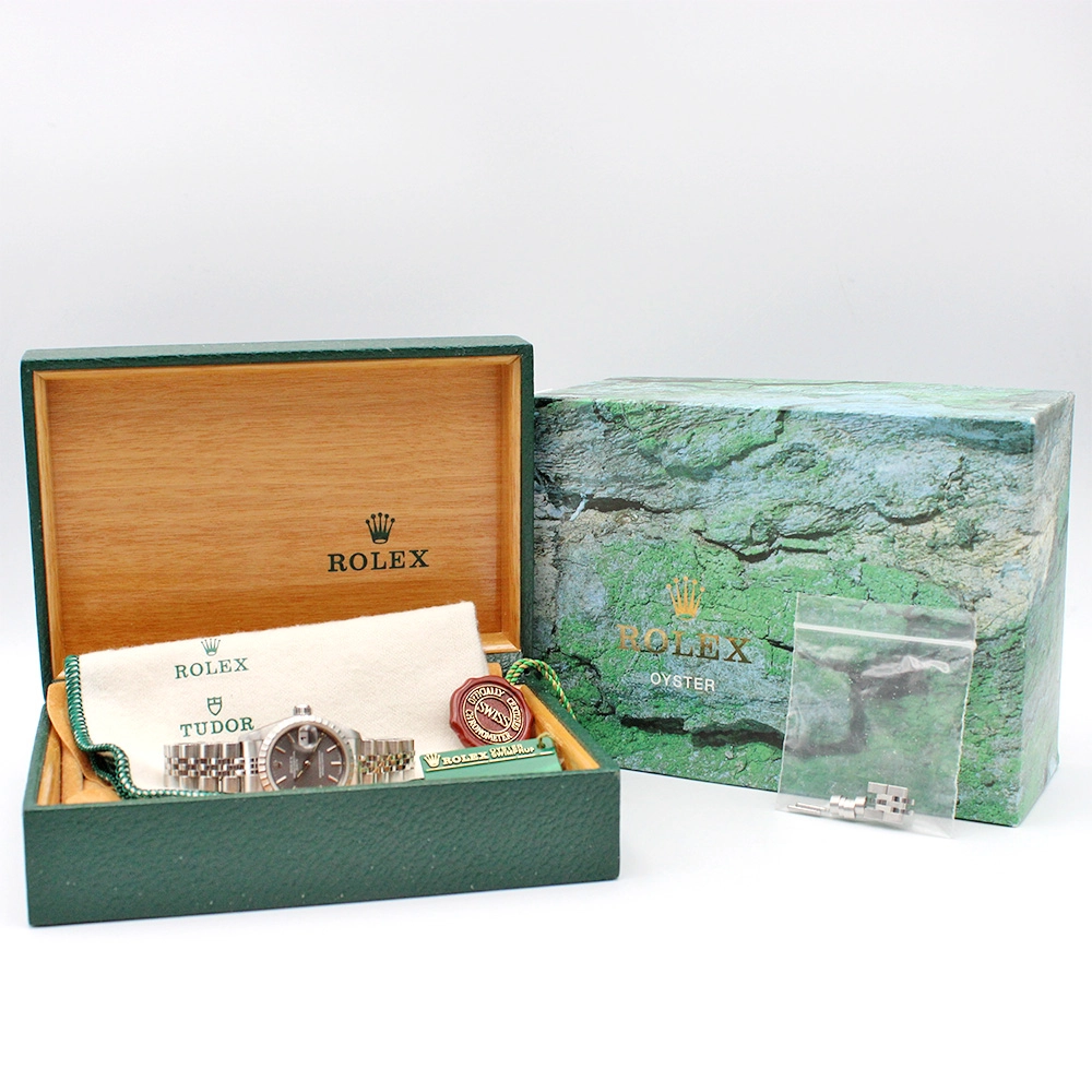 オイスターパーペチュアル デイト 69240 W番 グレー ジュビリーブレス