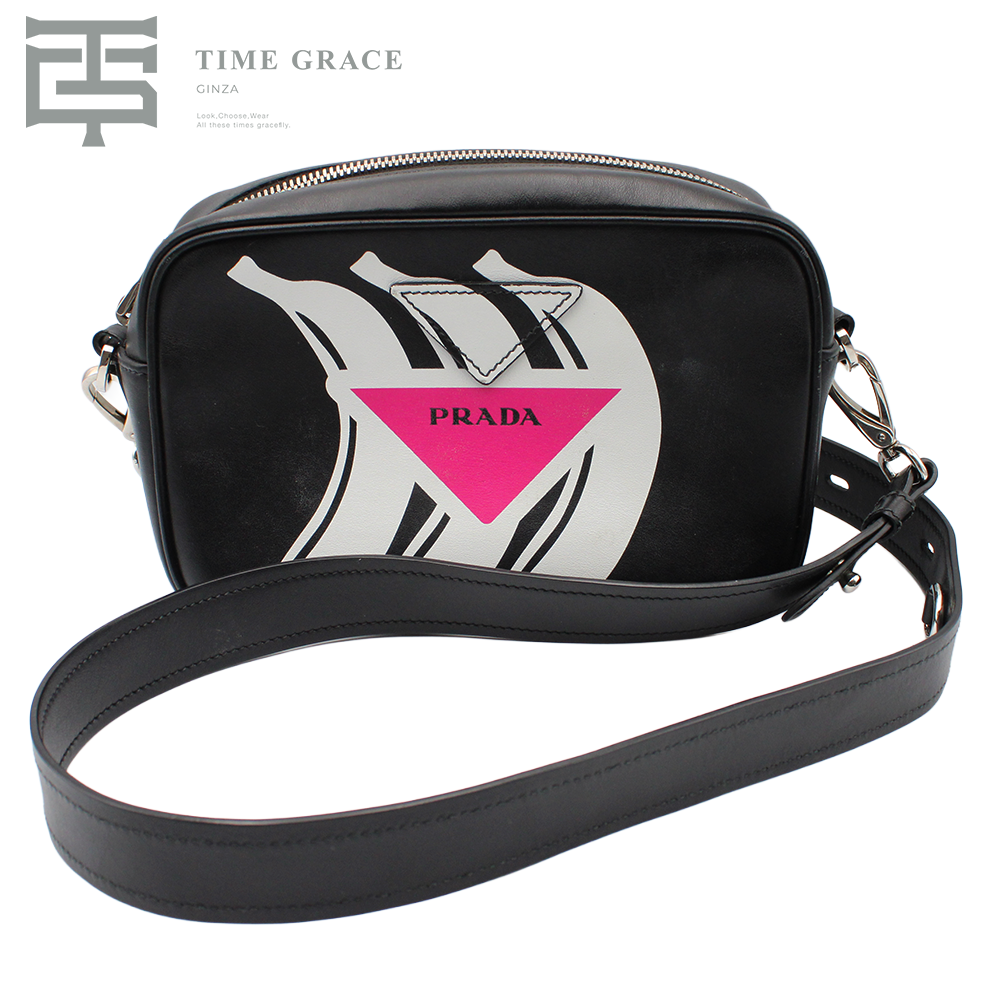 バナナプリント　ショルダーバッグ