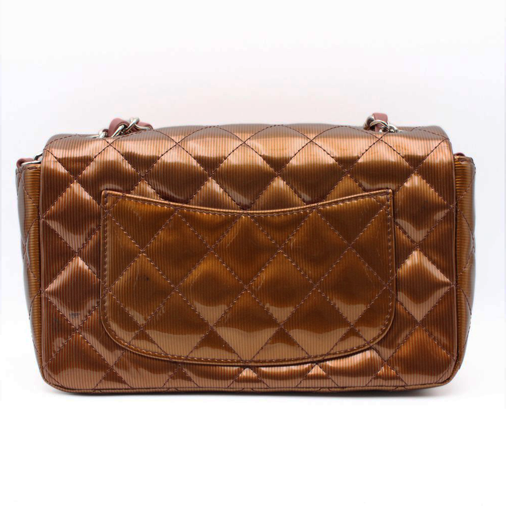 マトラッセ20　ショルダーバッグ　パテントレザーブラウン 17番台