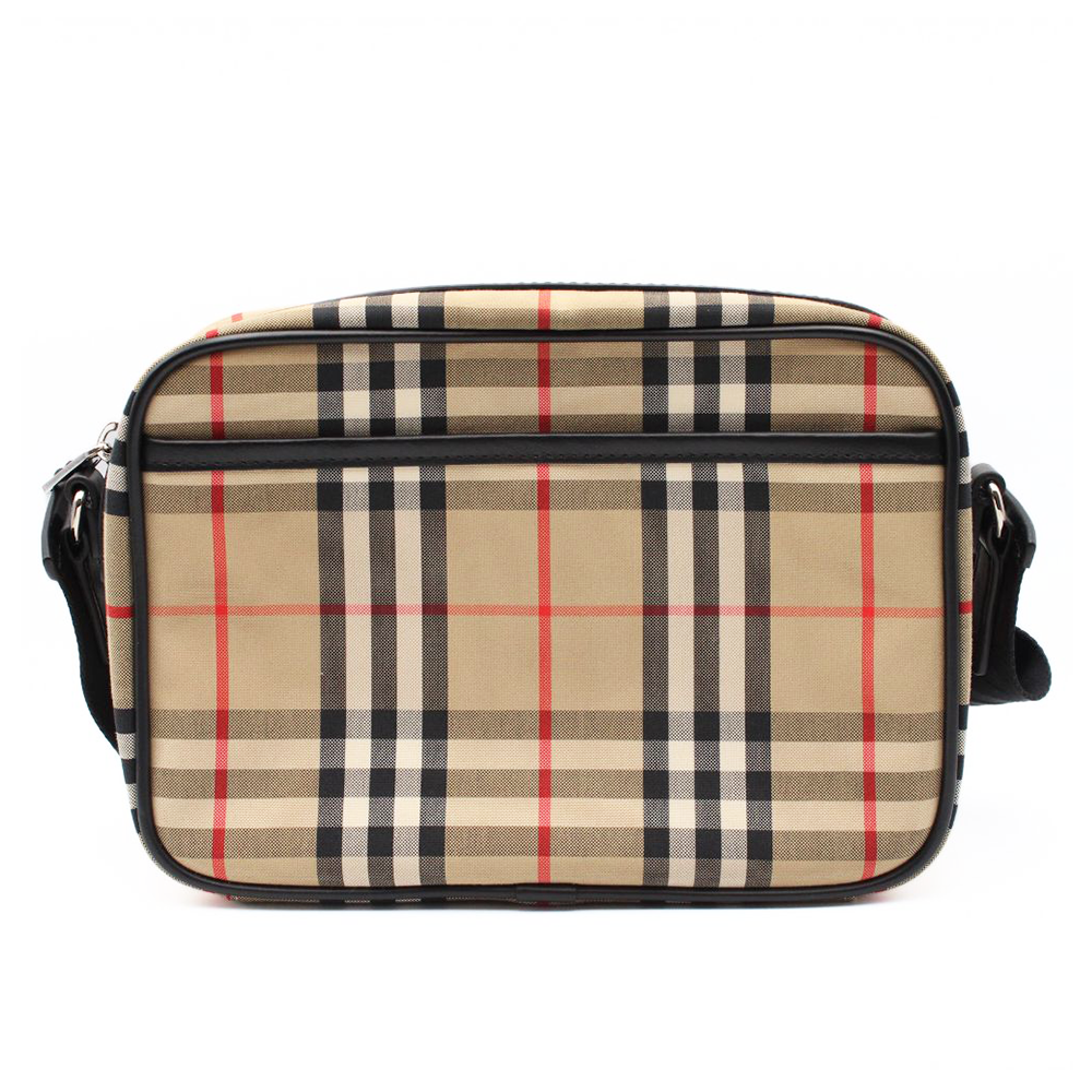 ヴィンテージチェック　クロスボディバッグ　ベージュ