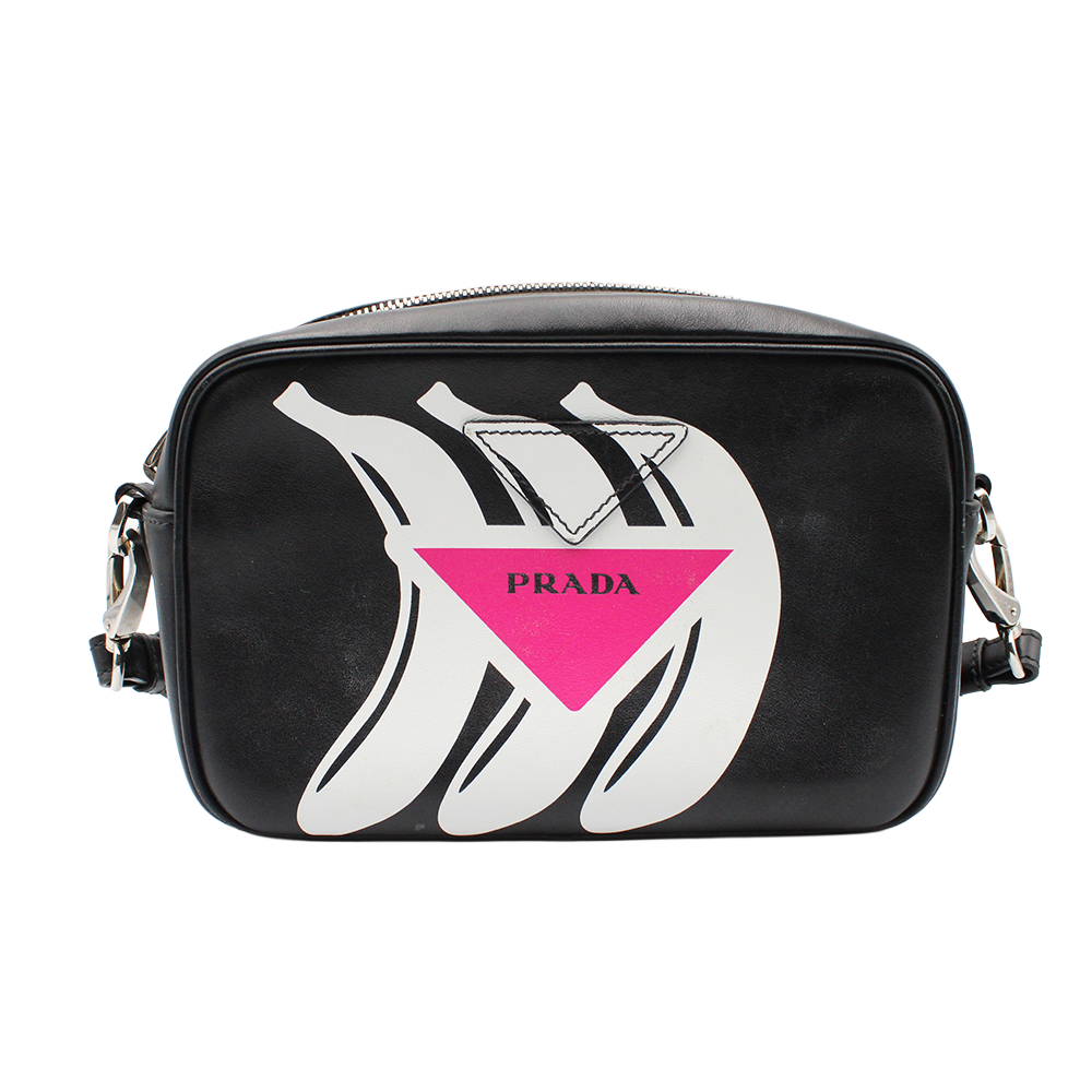 バナナプリント　ショルダーバッグ