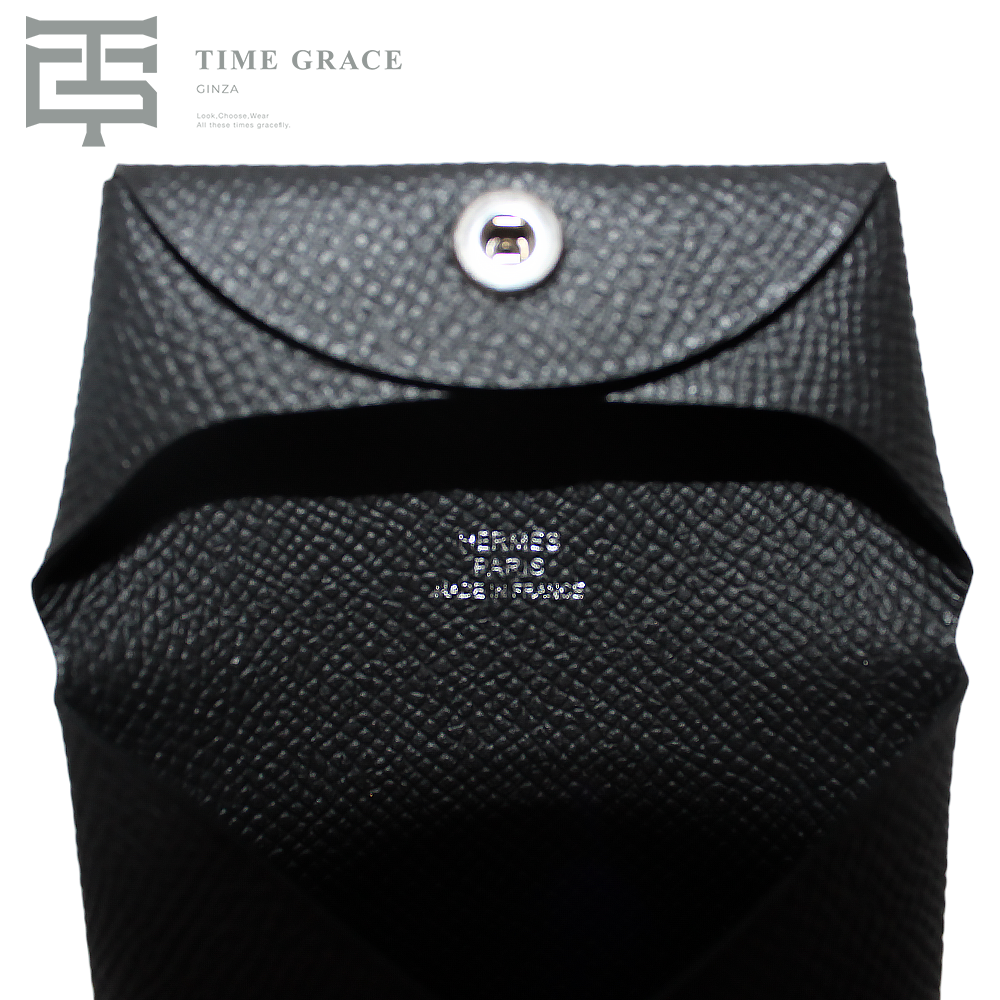 エルメス バスティア コインケース ノワール シェーブルミゾル W刻印