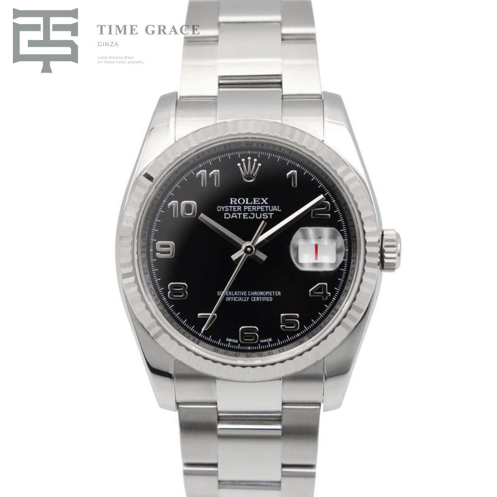 デイトジャスト36 116234 ブラック オイスターブレス