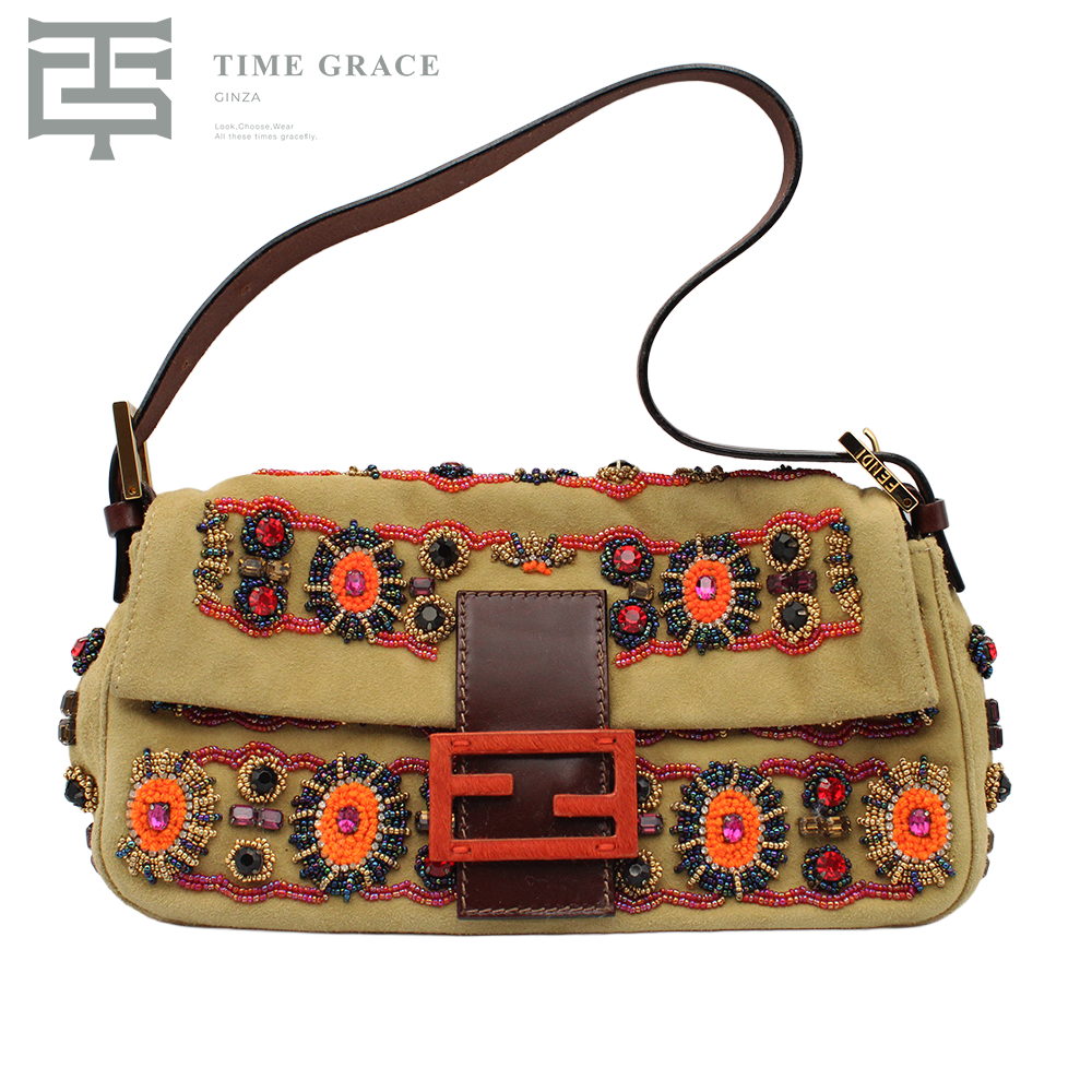 マンマバケット ズッカ柄 ビーズ ハンドバッグ ワン ショルダーバッグ