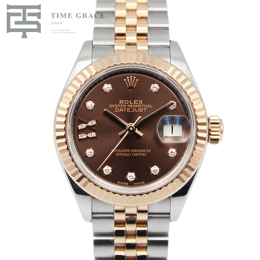 デイトジャスト 28 279171G チョコレート スター IXダイヤ ジュビリーブレス