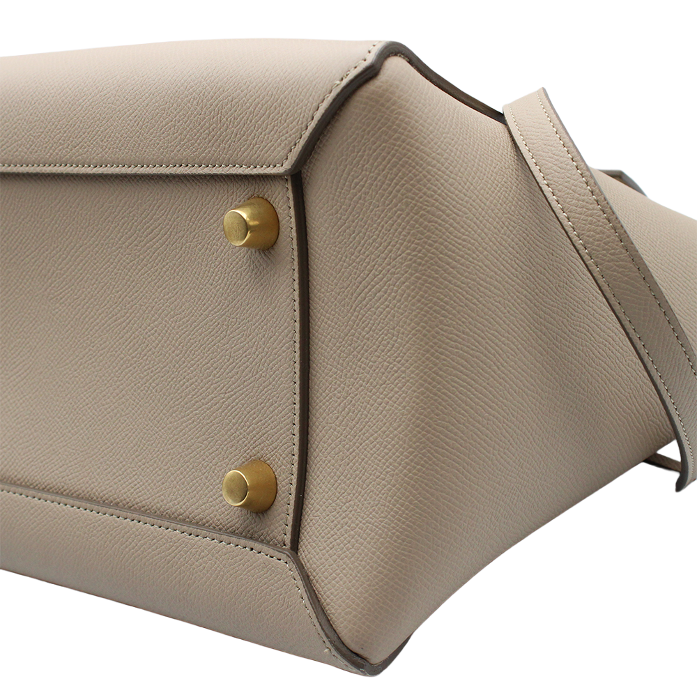 セリーヌ ベルトバッグ マイクロ ライトトープ カーフレザー