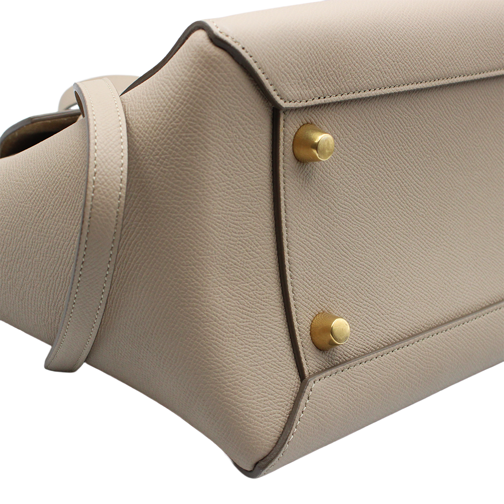 セリーヌ ベルトバッグ マイクロ ライトトープ カーフレザー