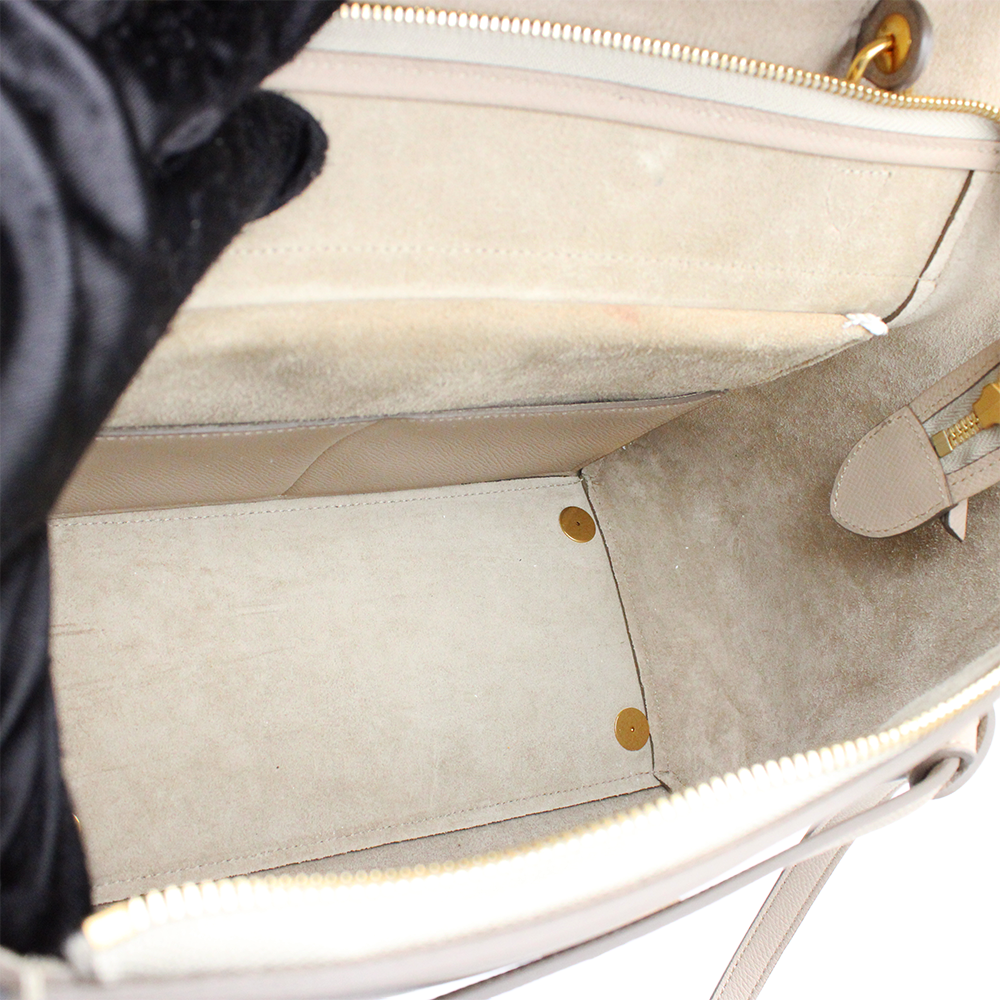 セリーヌ ベルトバッグ マイクロ ライトトープ カーフレザー