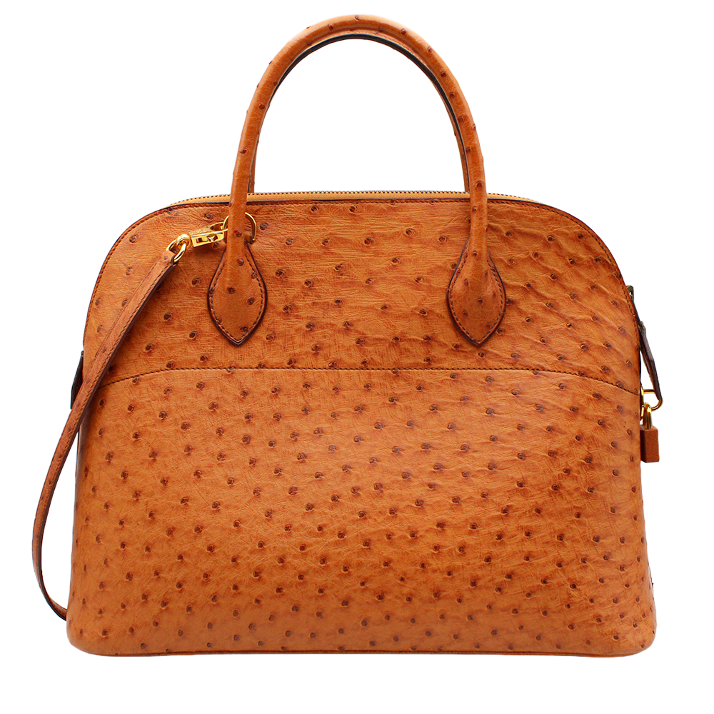 ボリード35 オーストリッチ エトリュスク ゴールド金具 2WAYバッグ