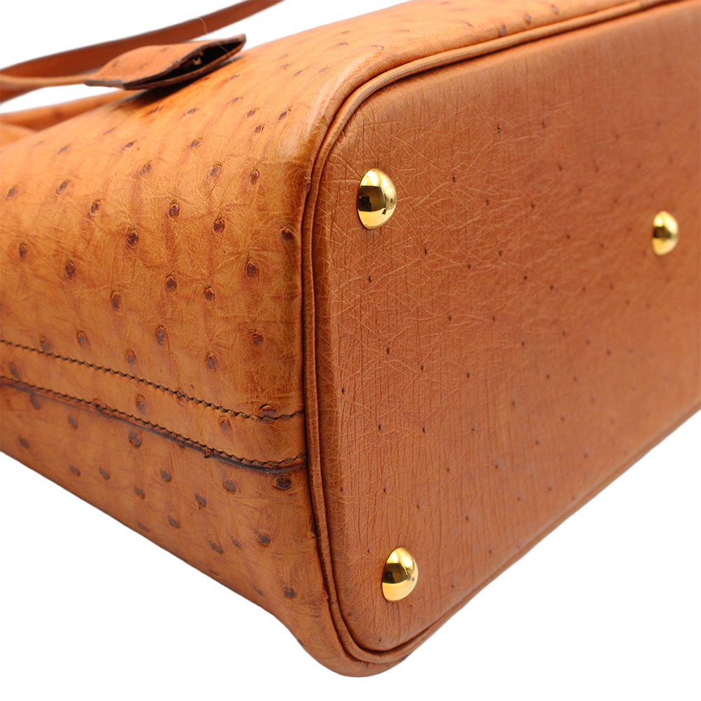 ボリード35 オーストリッチ エトリュスク ゴールド金具 2WAYバッグ