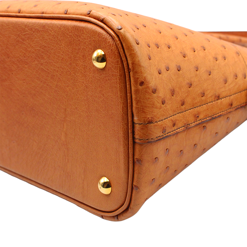 ボリード35 オーストリッチ エトリュスク ゴールド金具 2WAYバッグ