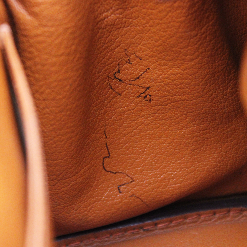 バーキン25 オレンジ/シルバー金具 トゴ