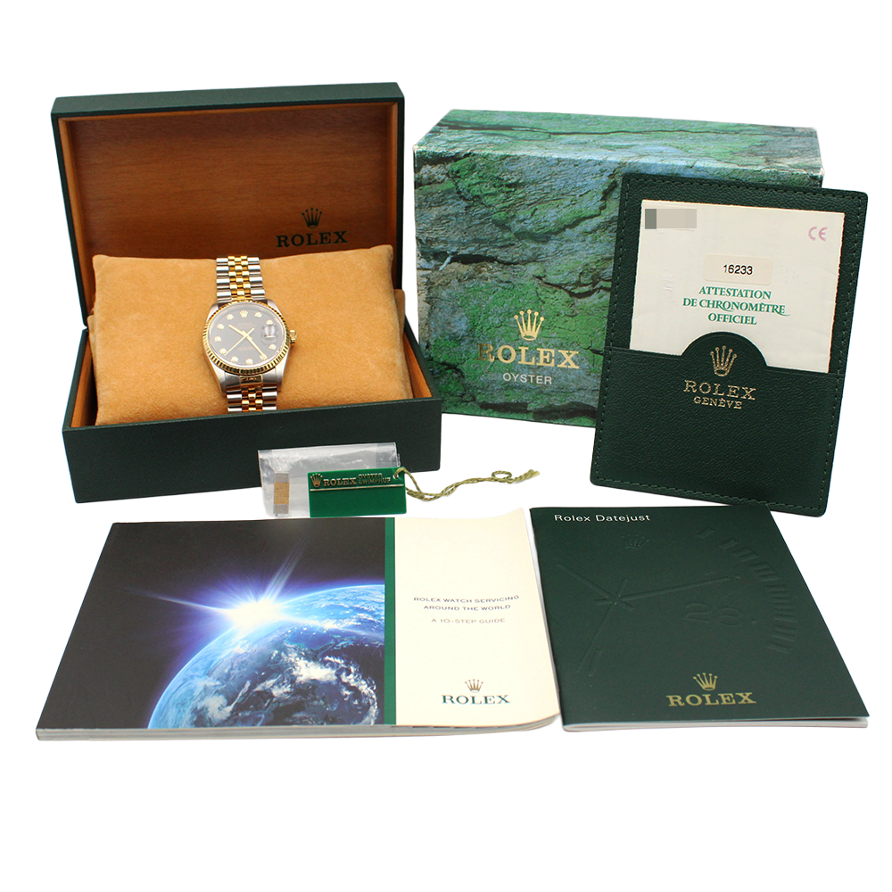 デイトジャスト 116233G 10Pダイヤ ブラック ジュビリーブレス