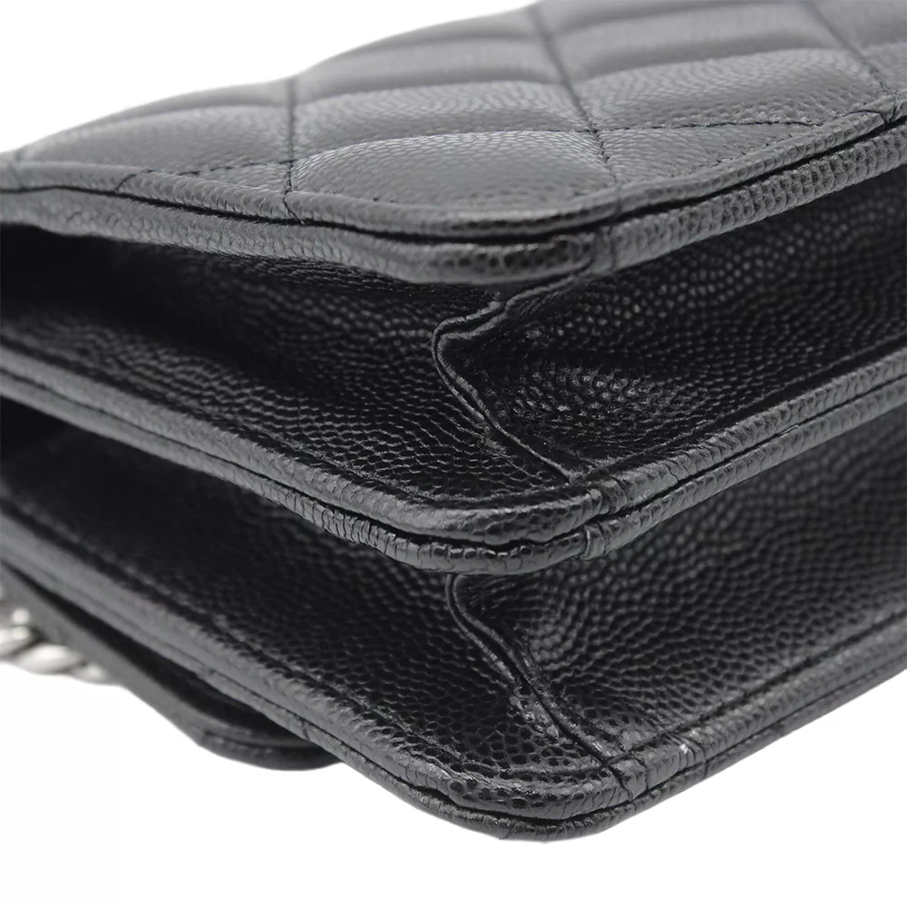 ミニマトラッセ2WAYバッグ キャビアスキン ブラック/シルバー金具 ショルダーバッグ